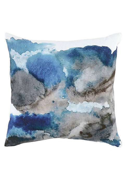Duna Range Square Fabric Throw Pillow with Water