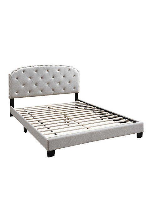 Duna Range Twin Bed with Button Tufted Scalloped