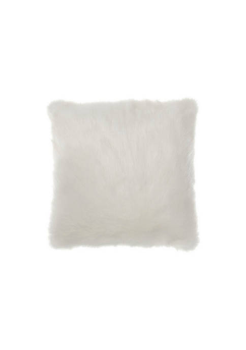 Duna Range Fabric Upholstered Pillow with Faux Fur