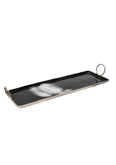Duna Range Tray with Metal and Ring Handles,