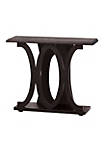 Stylish Console Table With Base Shelf, Dark Brown
