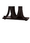 Stylish Console Table With Base Shelf, Dark Brown