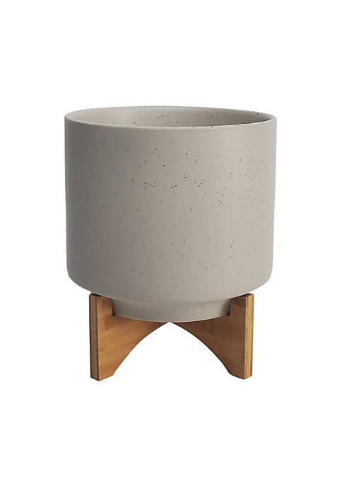 Duna Range Ceramic Planter with Terrazzo Design and