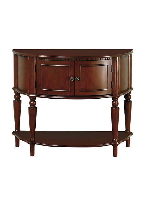 Duna Range Brown Wooden Console Table With Curved