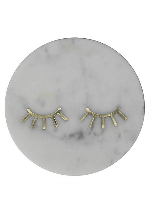 Duna Range Marble Tray with Round Shape and
