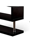 Movable Glass Top Desk with X Shaped Side Panel, Black and Clear
