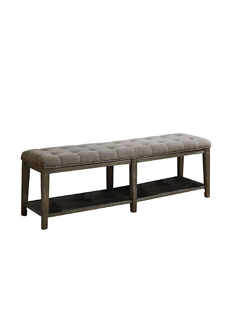 Duna Range Traditional Bench with Button Tufted Seat