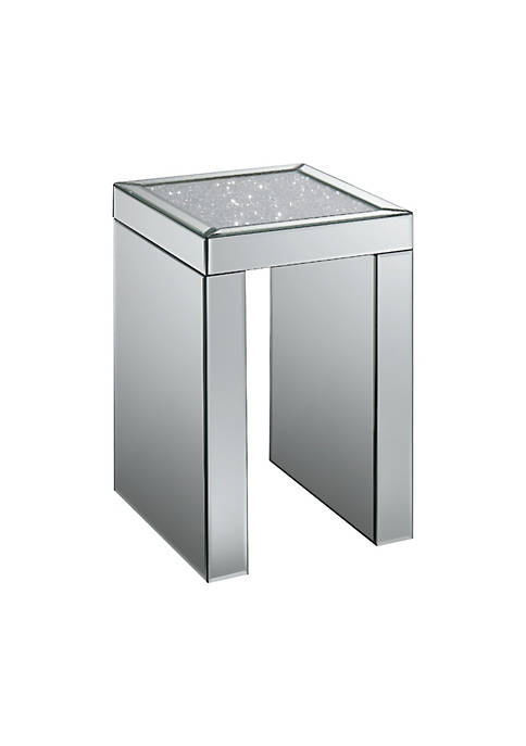 Duna Range Mirror Panelled Accent Table with Crystal