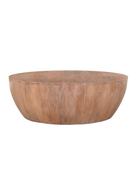 Duna Range Drum Shape Wooden Coffee Table with