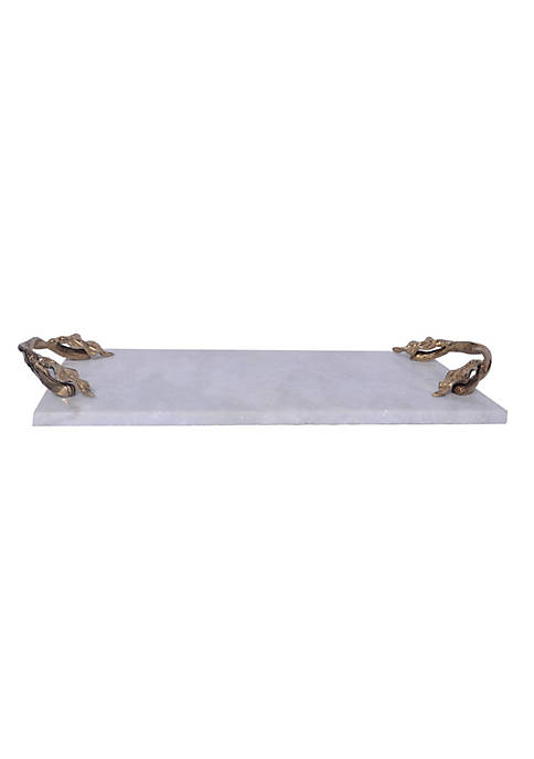 Duna Range Decor Tray with Marble Frame and