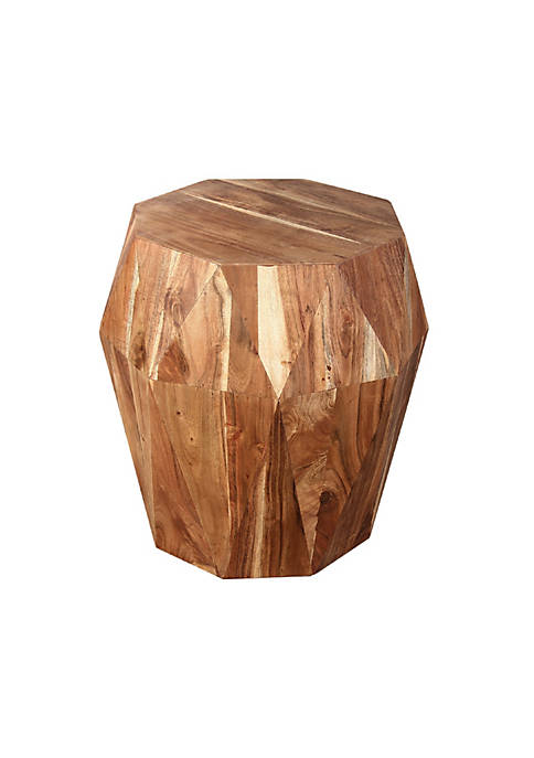 Duna Range 21.5 Inch Faceted Handcrafted Acacia Wood