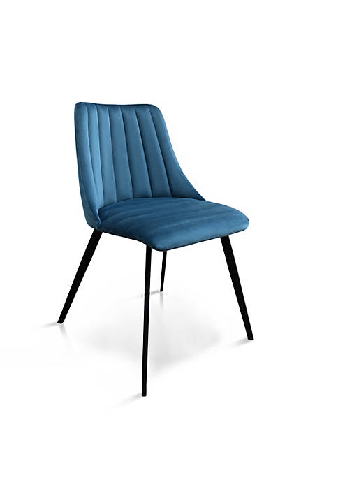 Gingko Archie Dining Chair, Blue Velvet, set of