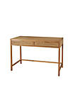 Newport 47.2 in. Oak Finish 2-Drawer Rectangular Wood Home Office Desk