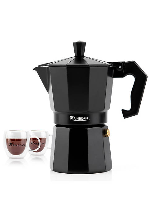 Rainbean Stainless Steel 6-Cup Stovetop Espresso Maker