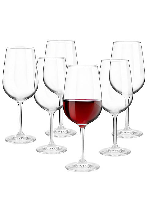 Creativeland Set of 6 LEAD-FREE CRYSTAL Red Wine Glasses