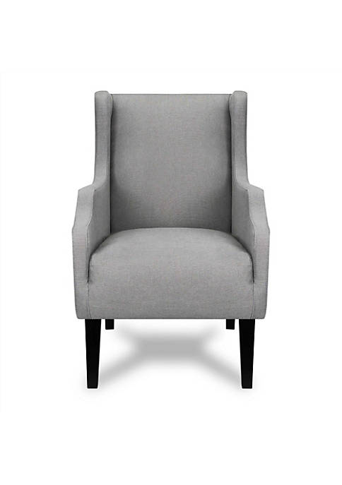 Cozyaire Winnie Dark Gray Wingback Accent Chair with
