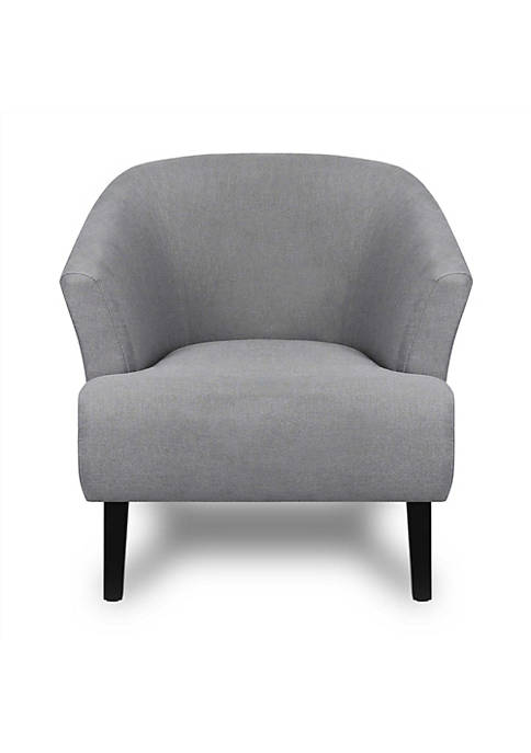 Cozyaire Cali Dark Gray Accent Chair with Wooden