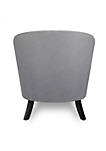 Cali Dark Gray Accent Chair with Wooden Legs