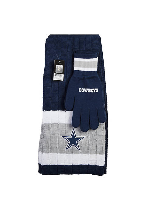 Officially Licensed NFL Glove and Scarf Set - Dallas Cowboys
