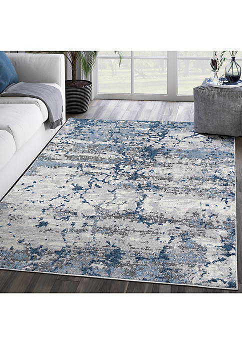 Abani Rugs MIST MIS100A Abstract Concrete Wall Grey