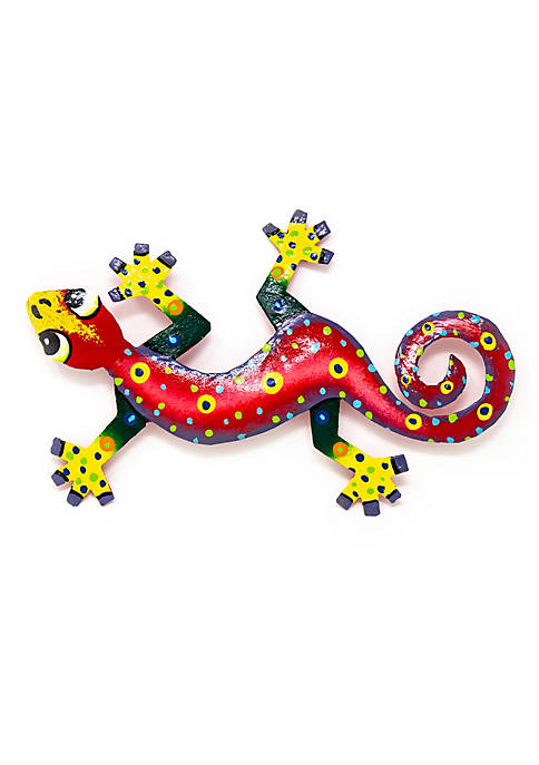 New Directions® Global Crafts Eight inch Painted Gecko