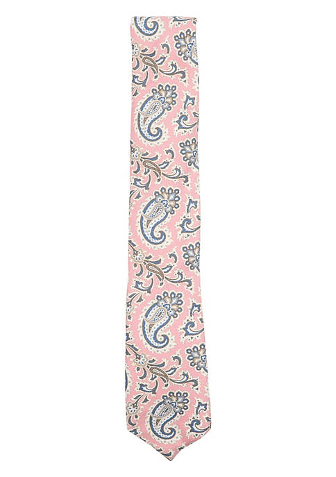 Altea Milano Mens Cotton Silk Paisley Print Necktie