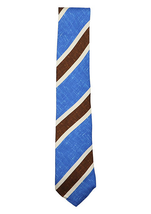 Luigi Borrelli Mens Diagonal Striped Tie