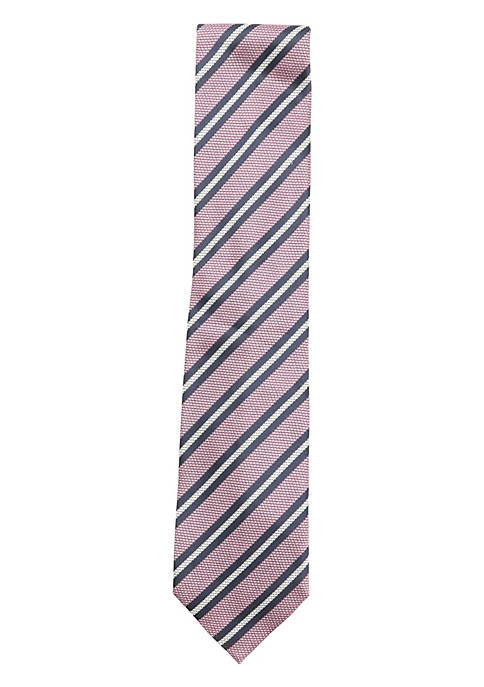 Ermenegildo Zegna Mens Diagonal Stripe Metallic Tie