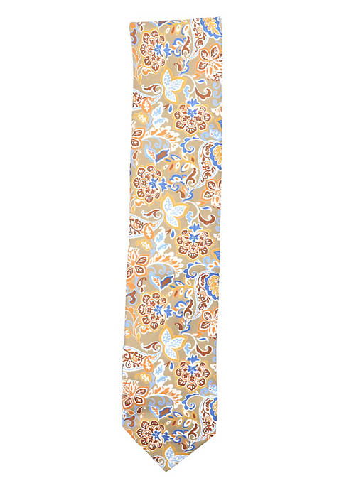 Dolcepunta Mens Geometric Floral Necktie