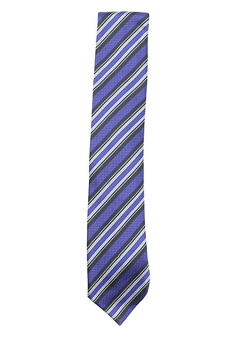Brioni Mens Standard Skinny Diagonal Striped Silk Tie