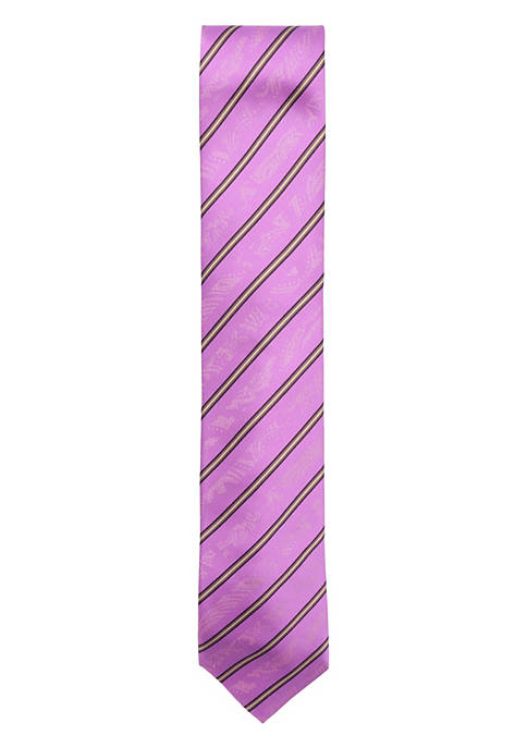 Dolcepunta Mens Diagonal Stripe Silk Necktie with Faded