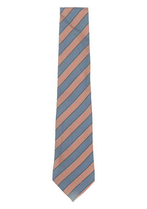 Mens Diagonal Stripe with Skinny Oval Pattern Silk Necktie
