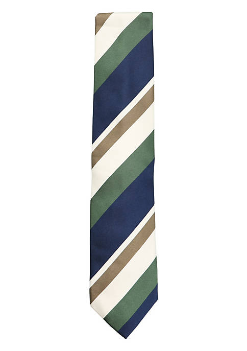 Bigi Cravatte-Milano Mens Diagonal Stripe Silk Necktie