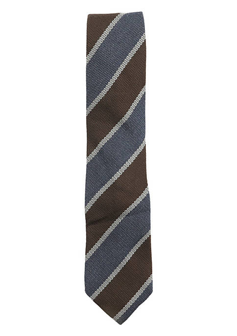 Bigi Cravatte-Milano Mens Diagonal Stripe Silk Necktie