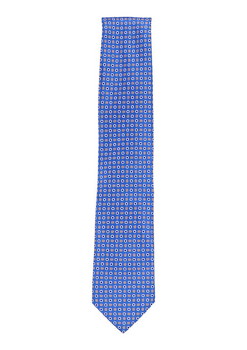 Brioni Mens Standard Tie with Circles and Ovals