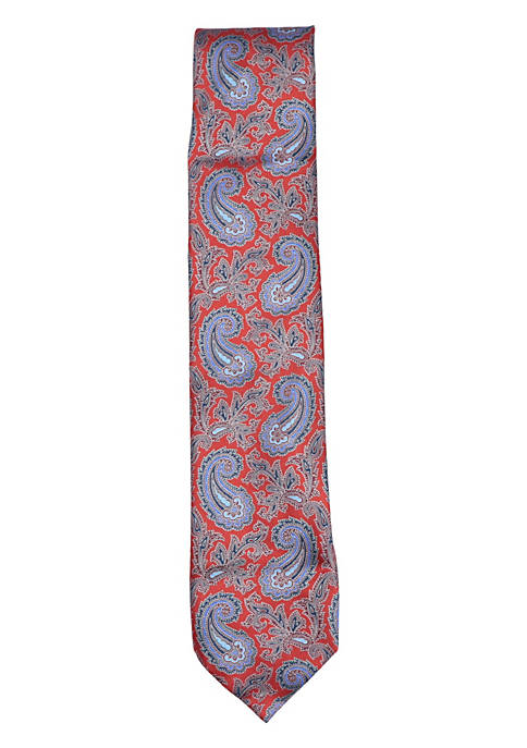 Ermenegildo Zegna Mens Paisley Italian Silk Necktie
