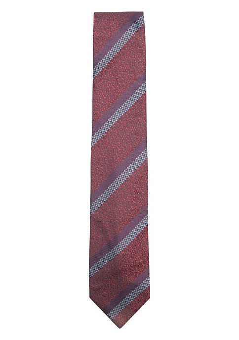 Brioni Mens Standard Diagonal Weave Stripe Tie