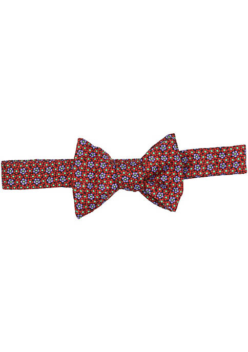 CARROT Mens Tight Floral Print Bow Tie