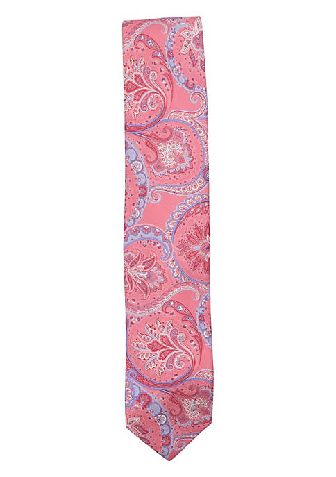 Dolcepunta Mens Paisley Silk Necktie