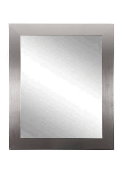 BrandtWorks Home Decor Accent Modern Silver Wall Mirror