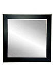 Home Indoor Decorative Silver Accent Black Square Wall Mirror - 32" x 32"