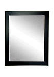 Home Indoor Decorative Silver Accent Black Wall Mirror - 32" x 41"