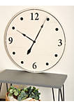 Modern Decorative 30" Oversized Farmhouse Wall Clock, White