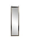 Home Indoor Decorative Embossed Silver Over the Door Full Length Mirror - 19.5" x 69"