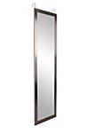 Home Indoor Decorative Embossed Silver Over the Door Full Length Mirror - 19.5" x 69"