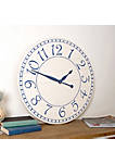 Home Indoor Decorative Coastal Blue Oversized Wall Clock - 36"