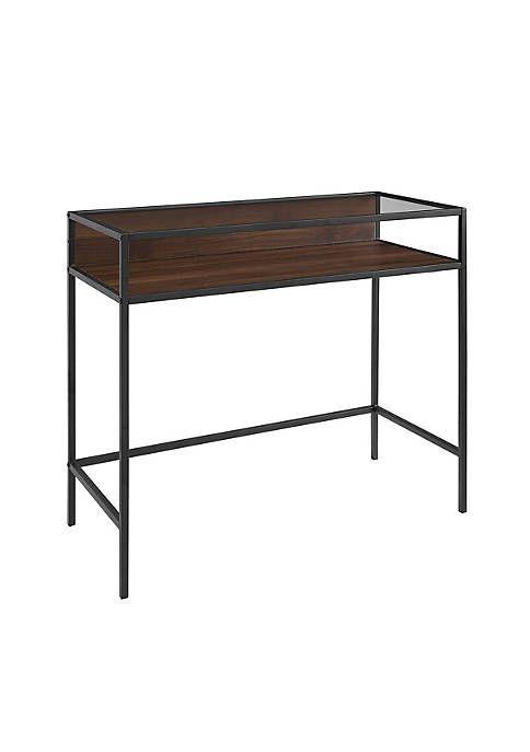Offex Modern 30" Metal & Wood Compact Desk