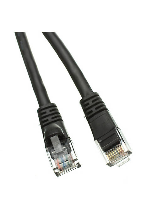 Cable Wholesale Cat5e Black Ethernet Patch Cable, Snagless/Molded