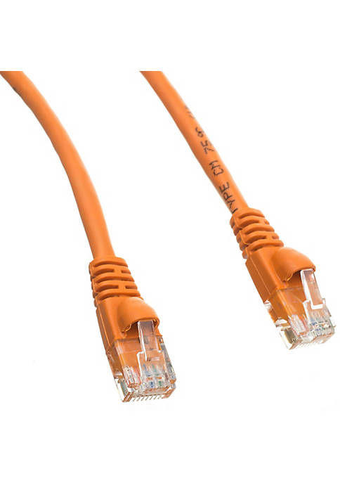 CableWholesale Cat5e Orange Ethernet Patch Cable, Snagless/Molded