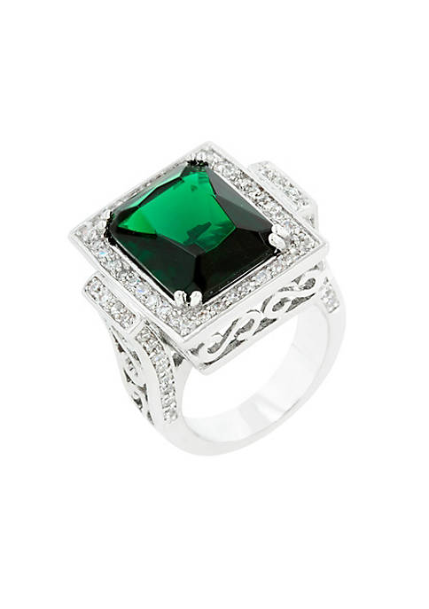 J Goodin Fashion Jewelry Emerald Green Classic Cocktail